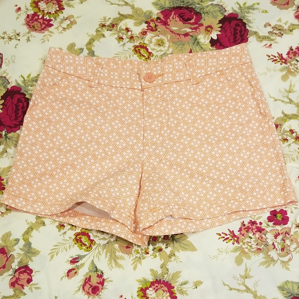 Bcg orange white patterned shorts size 4